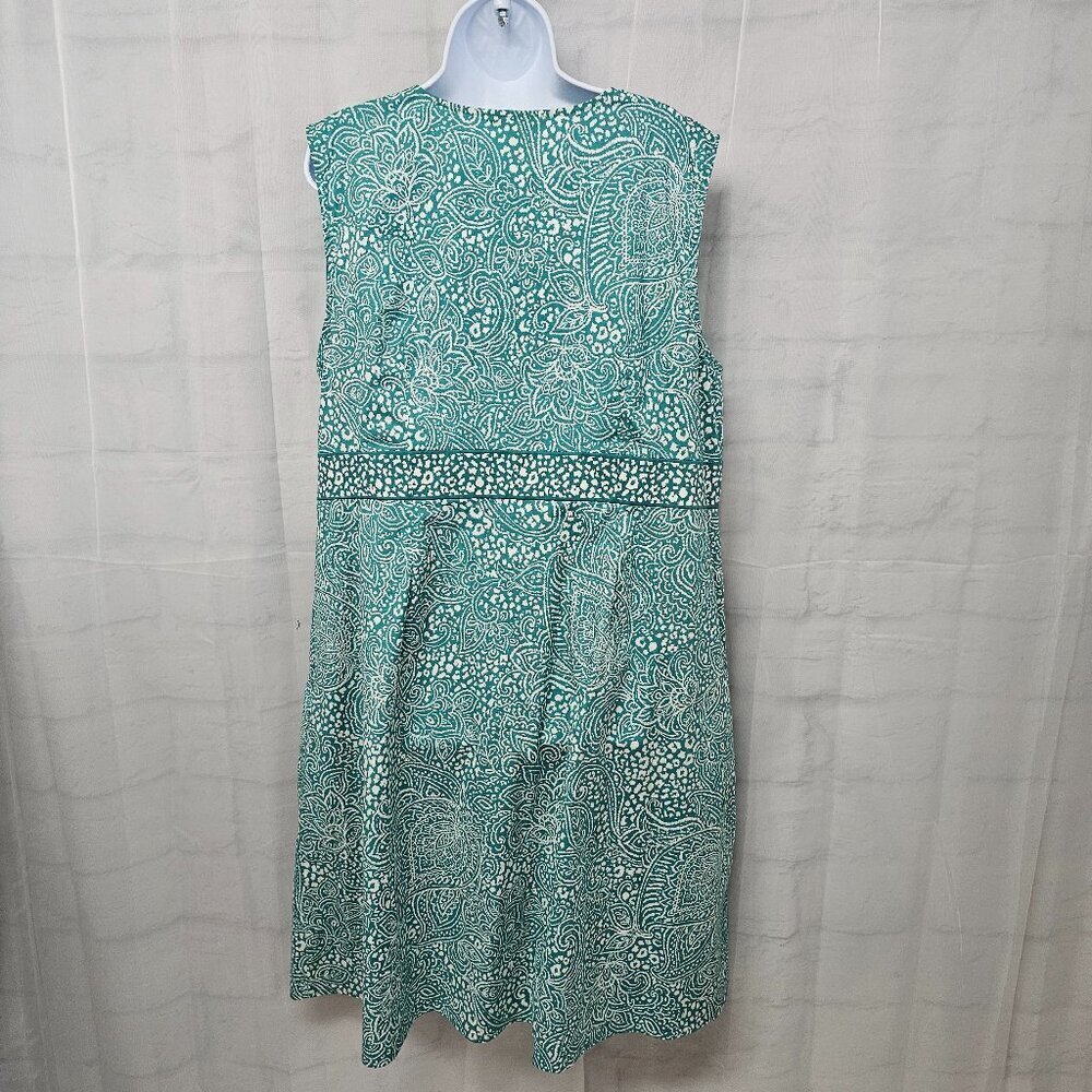 Croft & Barrow Dress Green Sleeveless Floral Boho Cottage 3X - Picture 7 of 14